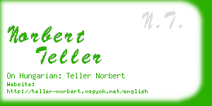 norbert teller business card